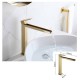 Newest design europe hot sale tall brush gold brass waterfall bathtub faucet